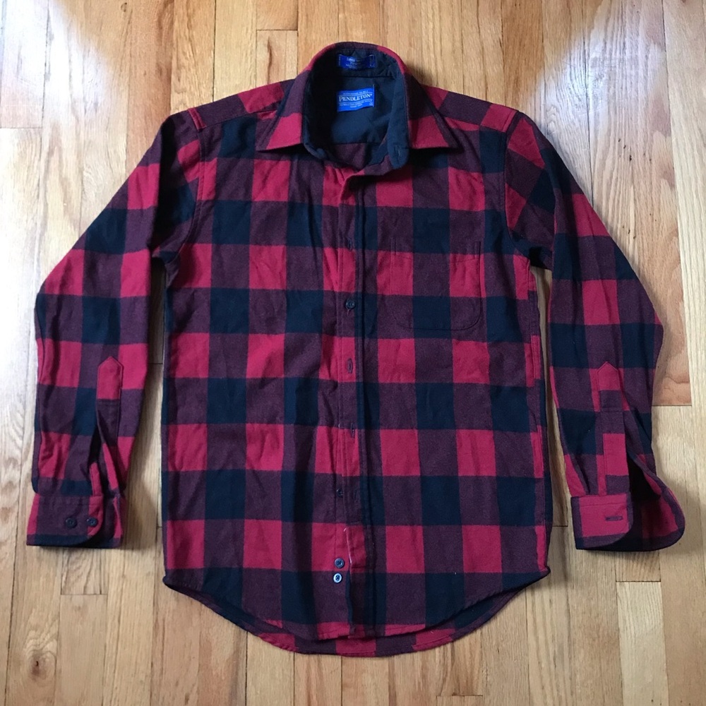 Pendleton Lodge Shirt Fitted Buffalo Plaid Shirt Small